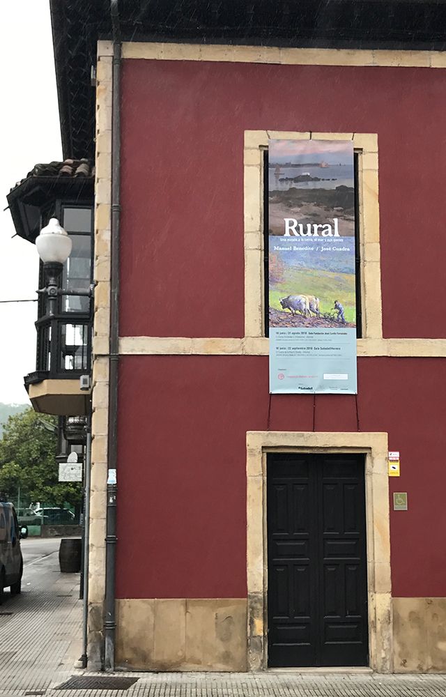 Exposición Rural en la Fundación José Cardín Fernández (Villaviciosa). Manuel Benedito y José Cuadra