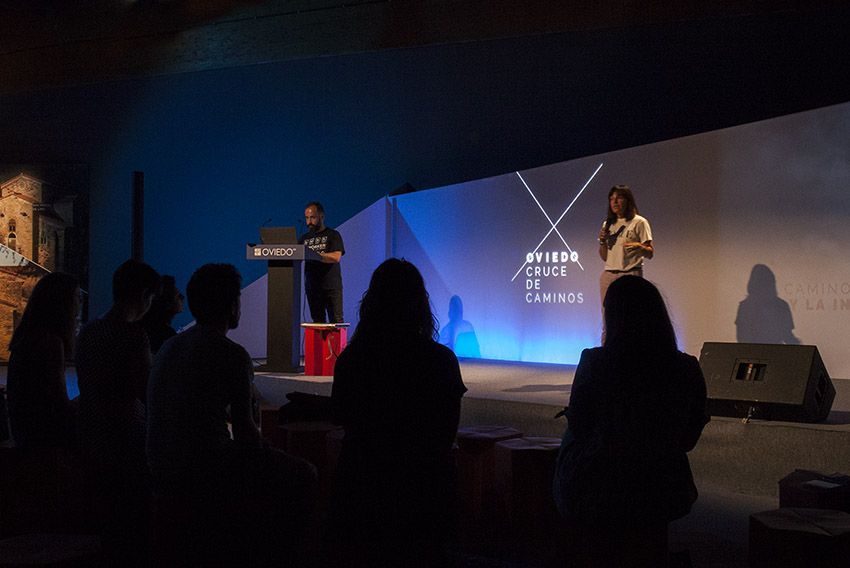 Charla Oviedo Emprende (Talud de la Ería) en el Pabellón de Oviedo en FIDMA 2018 "Oviedo cruce de caminos"