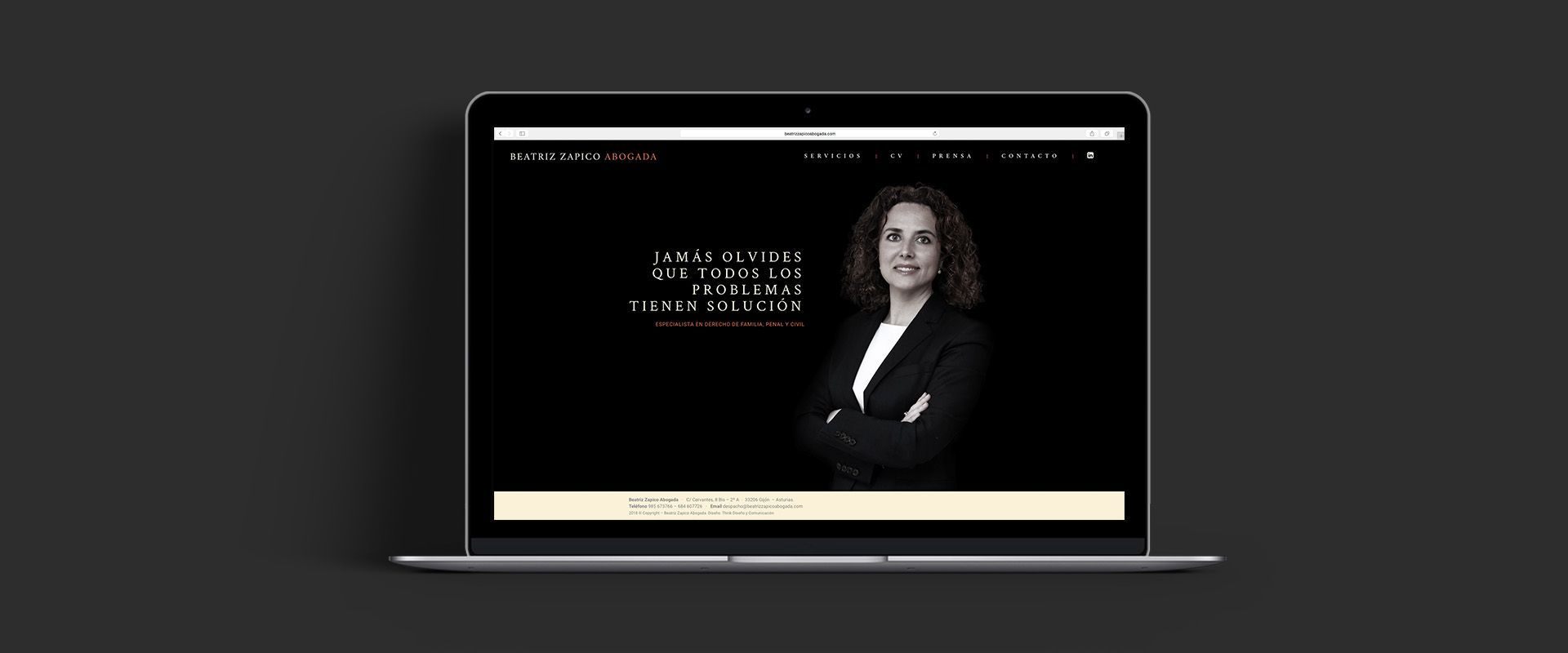 Página web para Beatriz Zapico Abogada
