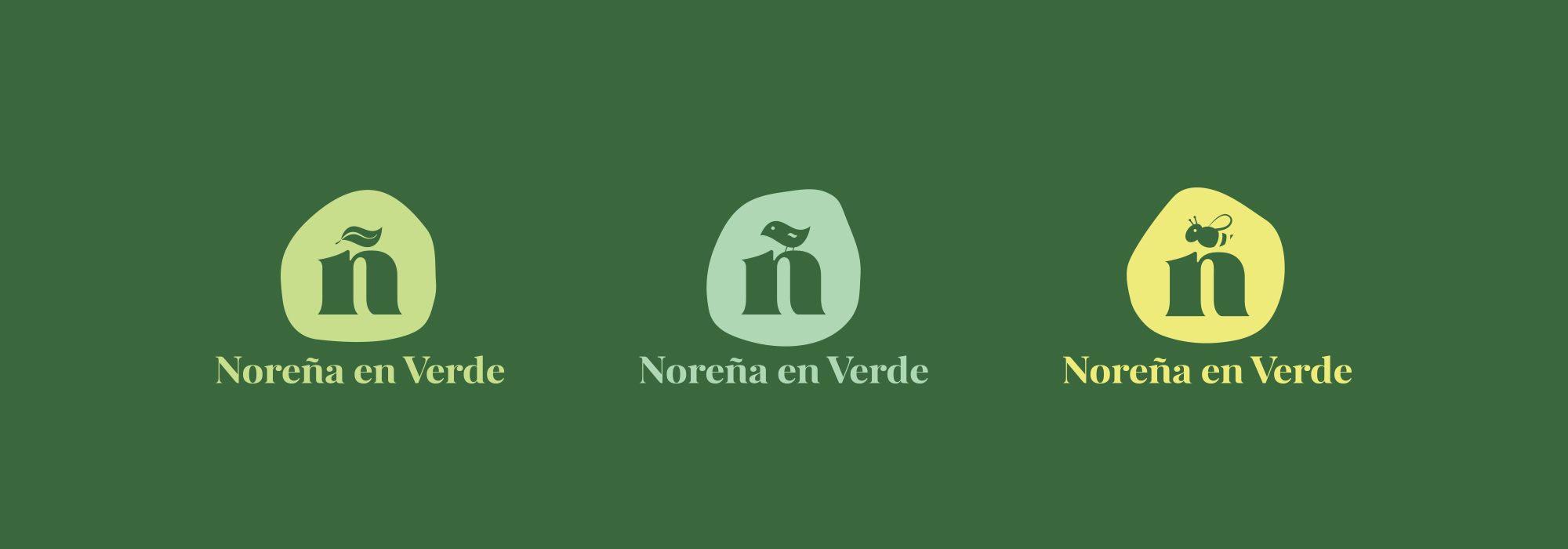 Variantes logo de Noreña en Verde sobre color principal